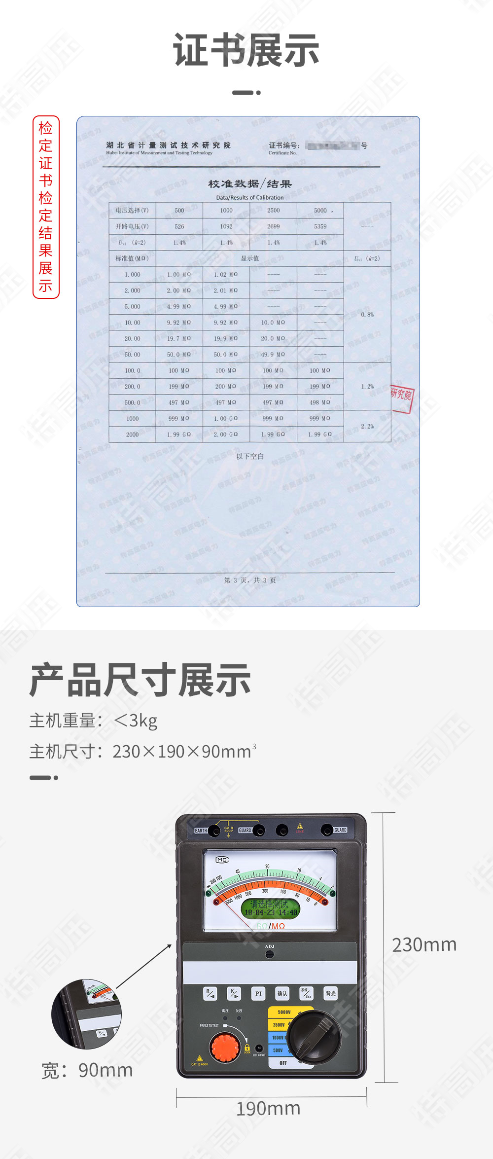 BC2010 智能雙顯絕緣電阻測(cè)試儀(四檔)(圖4) 絕緣電阻測(cè)試儀
